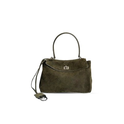 BALENCIAGA WOMEN'S RODEO HANDBAG SMALL IN KHAKI 7897792AA4D1000 (28.9*20*9.9cm)